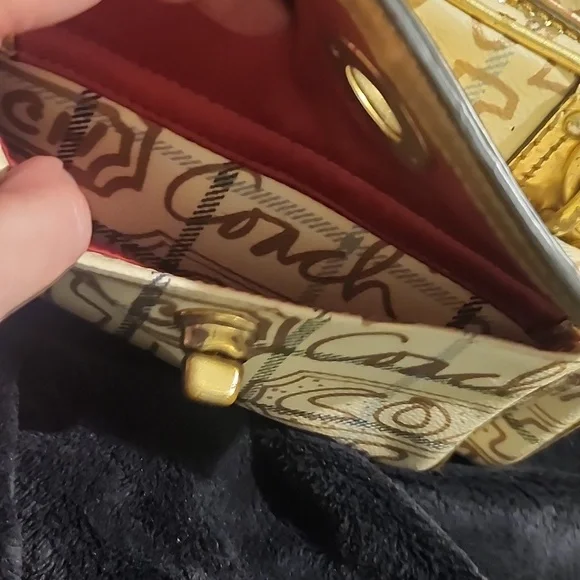 Coach Gold and Tan Satchel - Picture 2 of 7